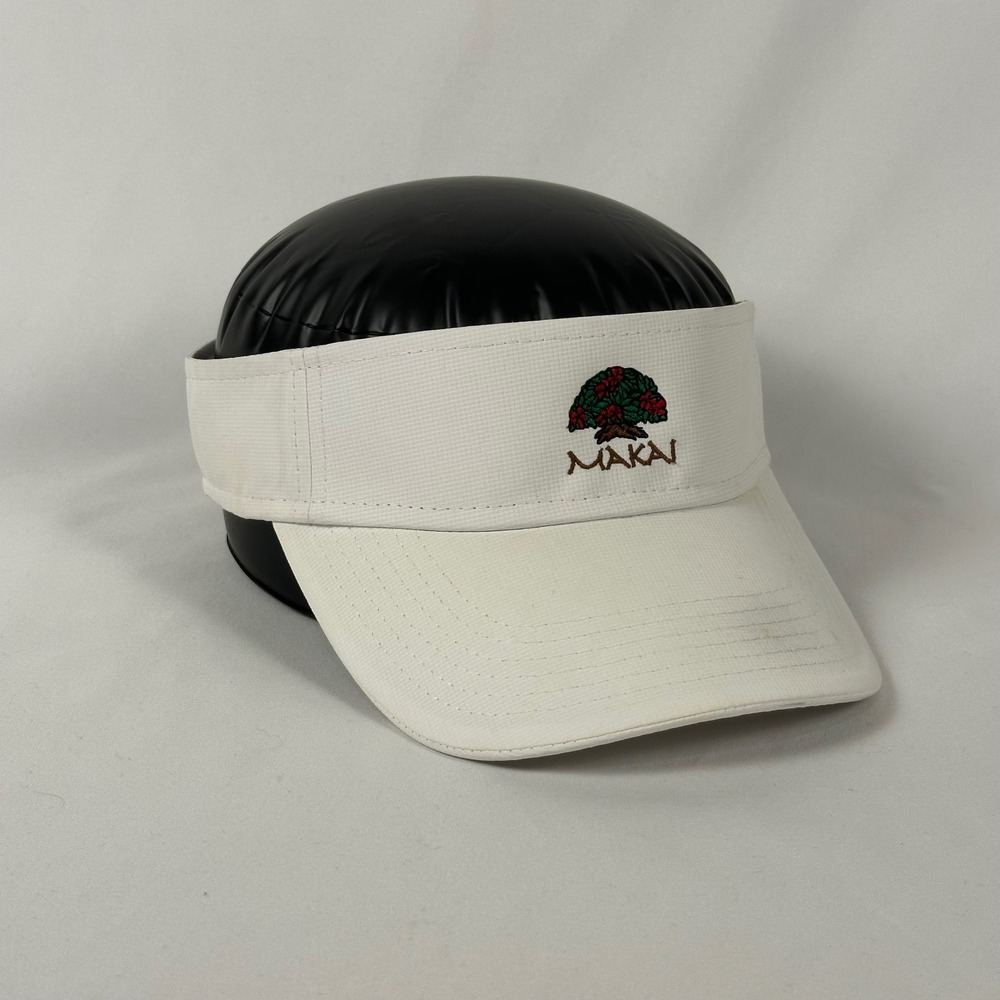 Imperial Makai Performance Golf Visor OSFA White Ripstop Adjustable Strap Hat